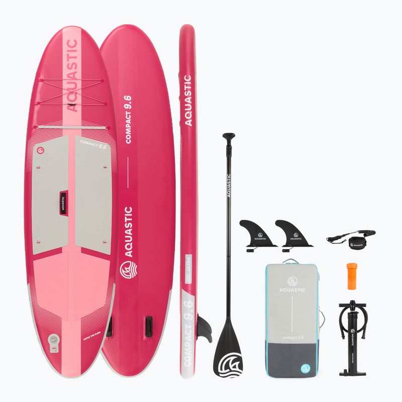 Deska SUP AQUASTIC Compact 9'6" różowy