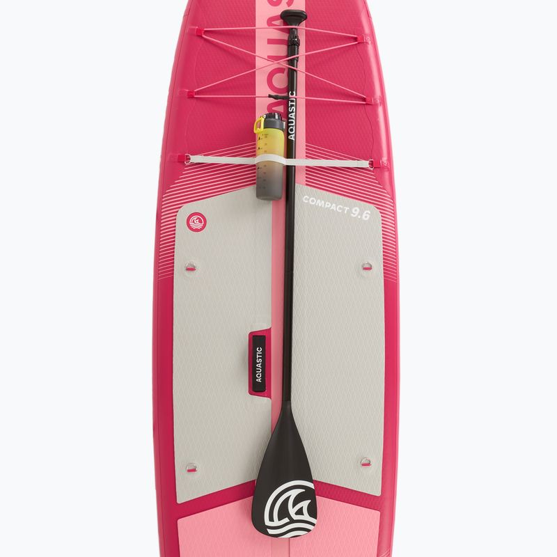 Zestaw deska SUP pompowana AQUASTIC Compact 9'6" różowy 10