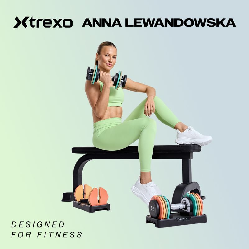 Hantel regulowany XTREXO 23 kg czarny 2