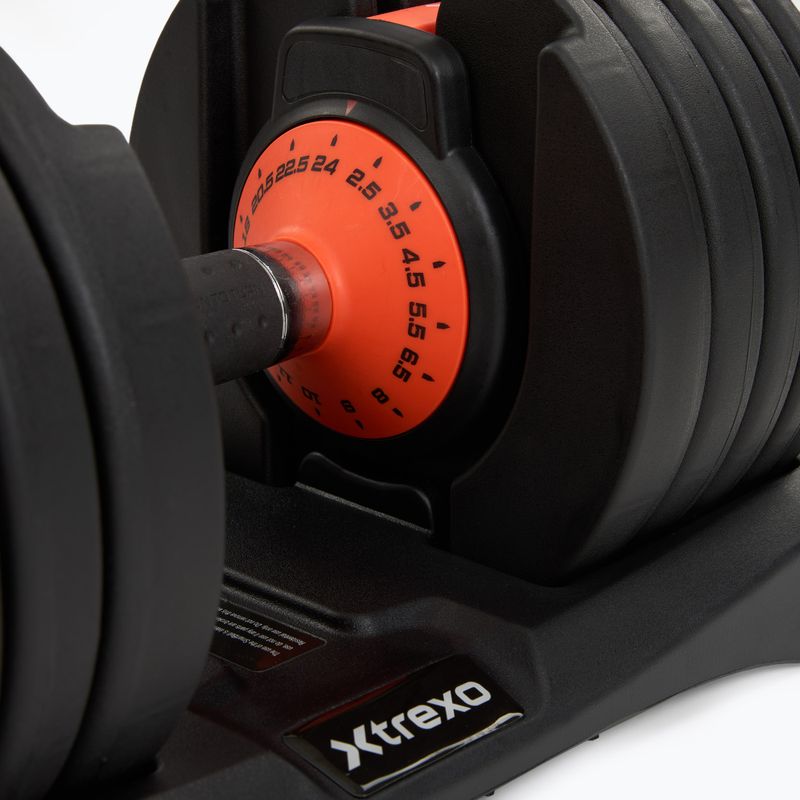Hantel regulowana XTREXO 24 kg EVO czarny 5