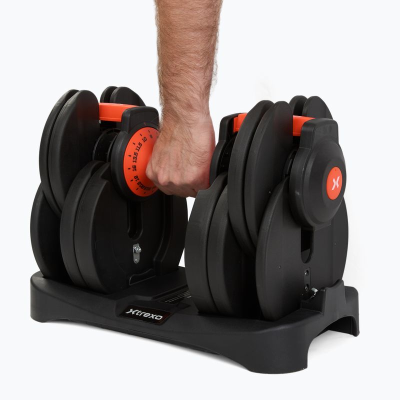 Hantel regulowana XTREXO 24 kg EVO czarny 11