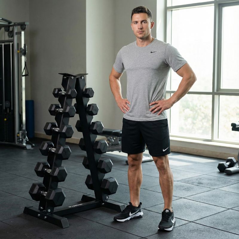 Stojak na hantle XTREXO czarny 5