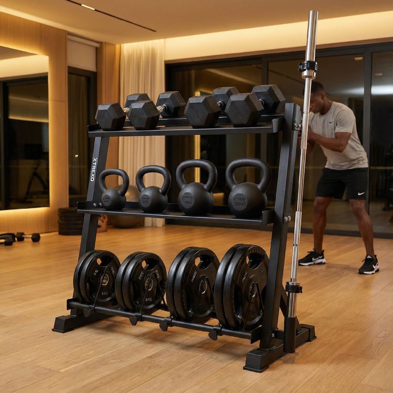 Stojak XTREXO Complex Gym Storage czarny 3