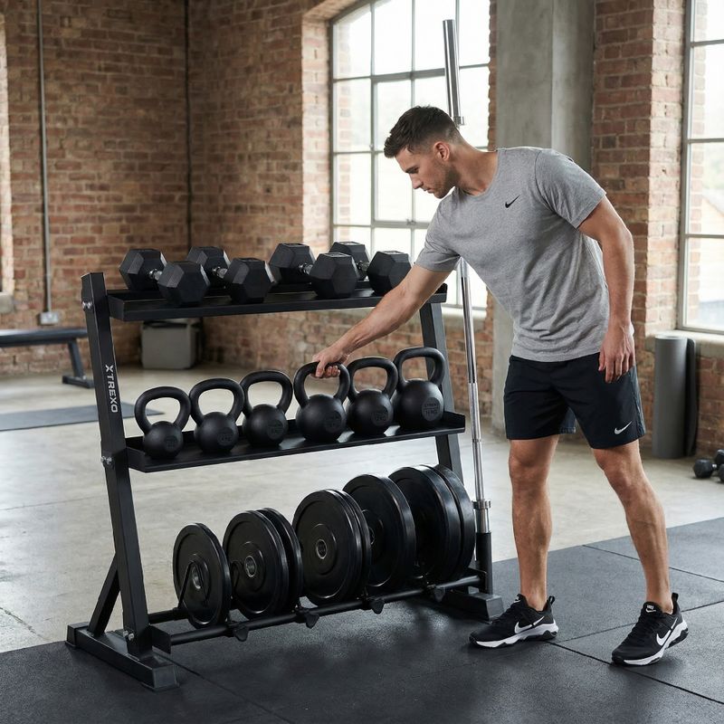 Stojak XTREXO Complex Gym Storage czarny 4