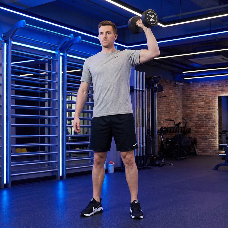 Hantel żeliwny gumowany XTREXO Pro 16 kg czarny 6