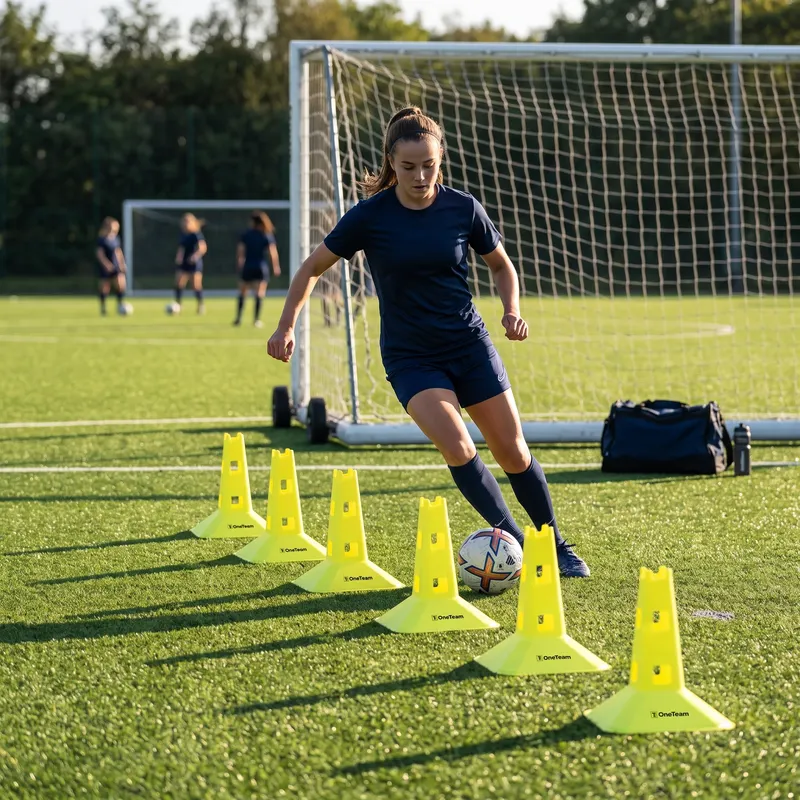 Zestaw pachołków OneTeam TRFTB03 MD6 6 sztuk żółte 4