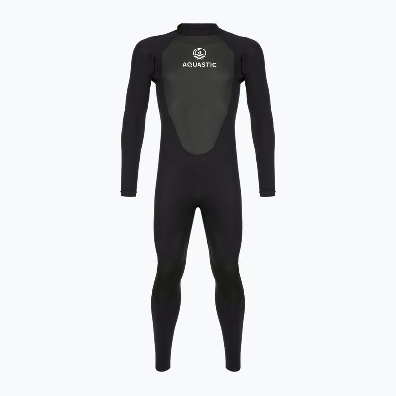 Pianka surfingowa męska AQUASTIC z neoprenu 4/3 mm WAVEY czarny 10