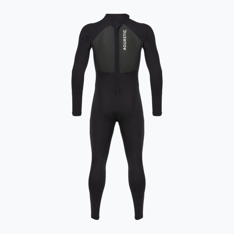 Pianka surfingowa męska AQUASTIC z neoprenu 4/3 mm WAVEY czarny 11