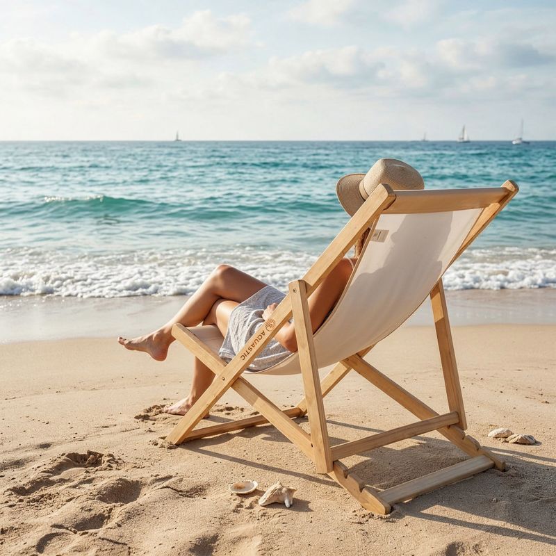 Leżak plażowy AQUASTIC Sunlito beżowy 3