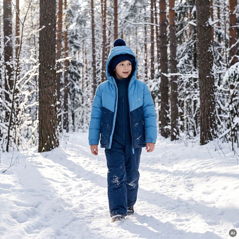 Kurtka ocieplana dziecięca Kadva Zippi KDG WP 5K/3K niebieski 5