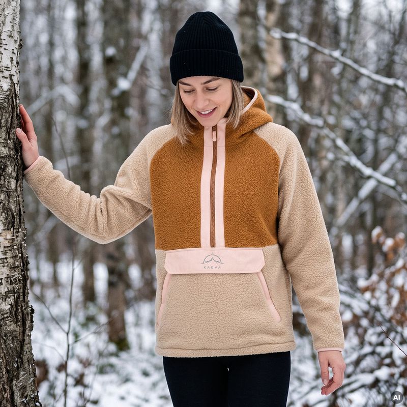 Bluza polarowa damska KADVA RODIA WMNS beżowy 10