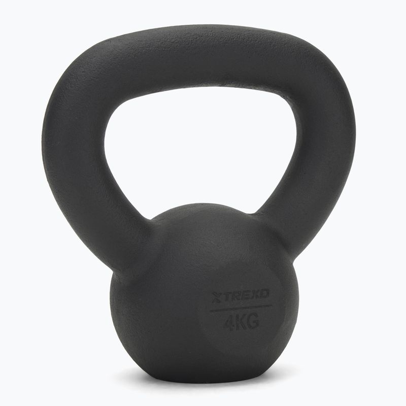 Kettlebell Żeliwny TREXO 4 kg czarny