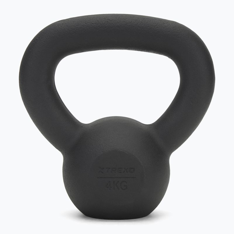 Kettlebell Żeliwny TREXO 4 kg czarny 2