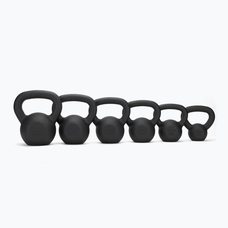Kettlebell Żeliwny TREXO 12 kg czarny 3