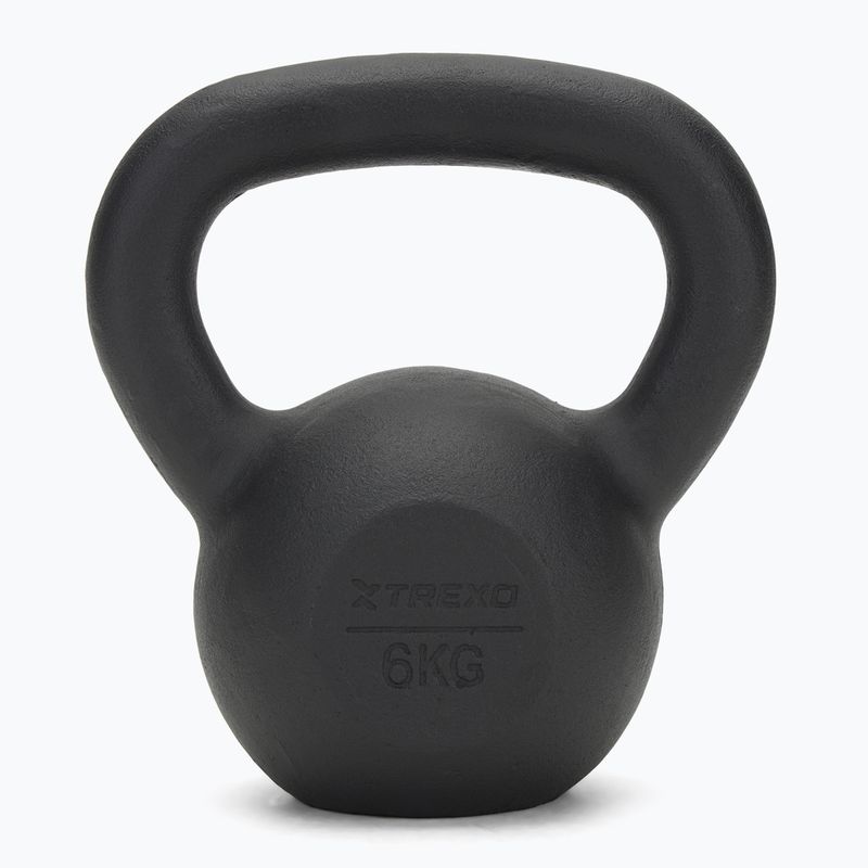 Kettlebell Żeliwny TREXO 6 kg czarny 2