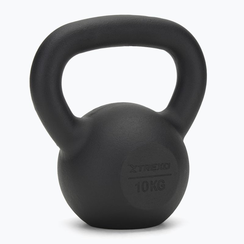 Kettlebell Żeliwny TREXO 10 kg czarny