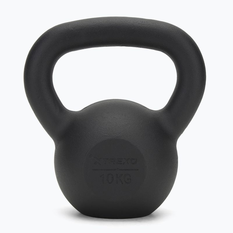 Kettlebell Żeliwny TREXO 10 kg czarny 2