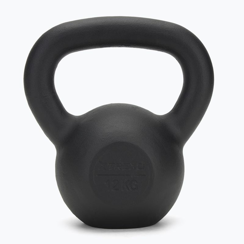 Kettlebell Żeliwny TREXO 12 kg czarny 2
