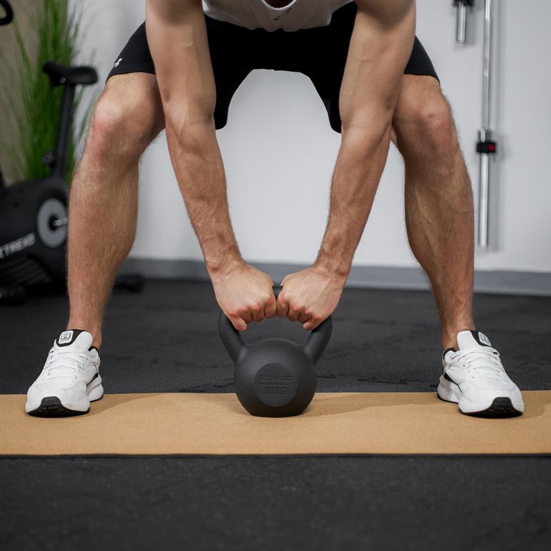 Kettlebell Żeliwny TREXO 16 kg czarny 4