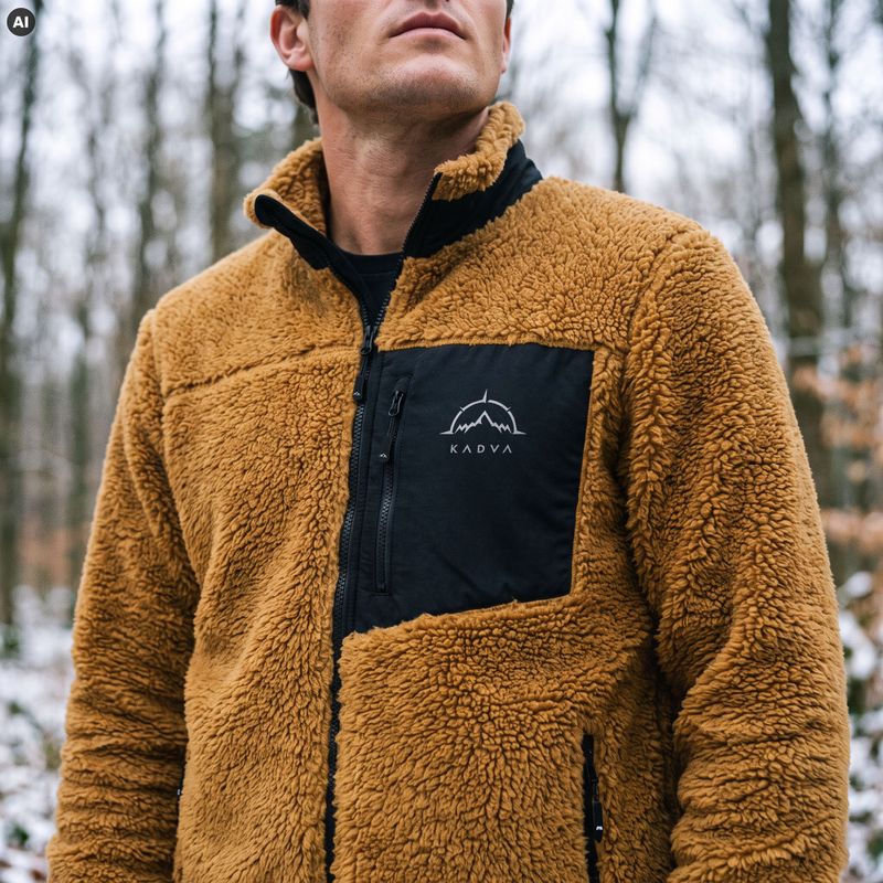 Bluza polarowa męska KADVA Rodvik brązowy 12