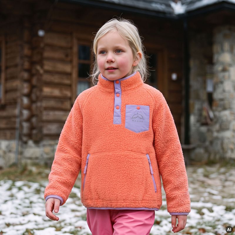 Bluza polarowa dziecięca KADVA RODIA KDG pomarańczowy 11