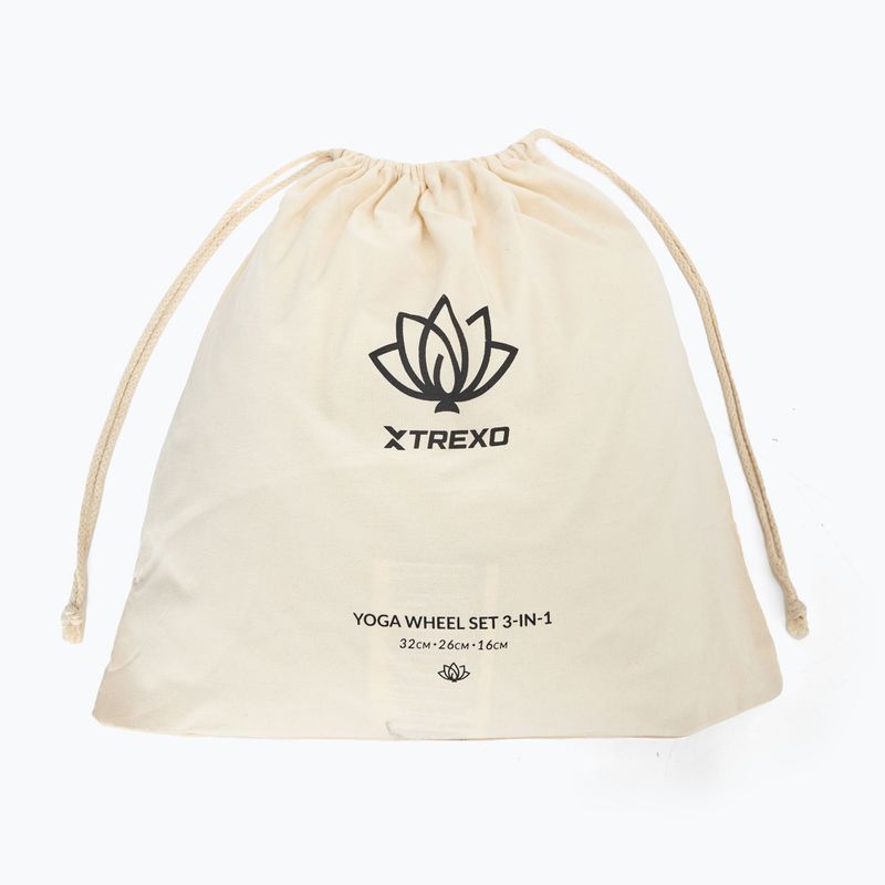 Zestaw obręczy do jogi 3 w 1 XTREXO Flowheel oliwkowy 9