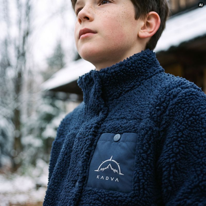Bluza polarowa dziecięca KADVA Rodvik JR granatowy 12