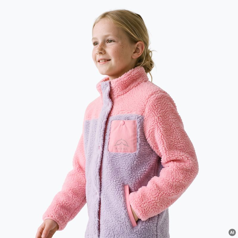 Bluza polarowa dziecięca KADVA Rodvik JRG różowy 5