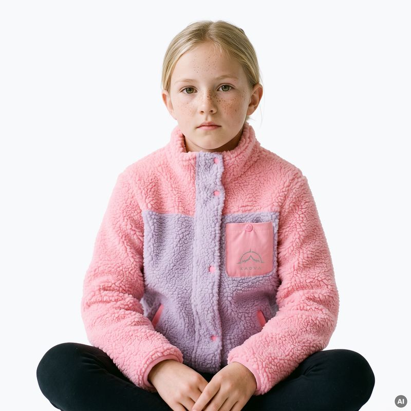 Bluza polarowa dziecięca KADVA Rodvik JRG różowy 6