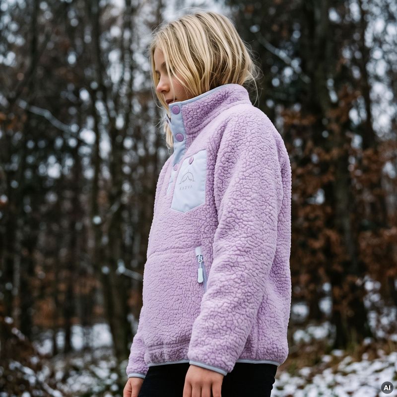 Bluza polarowa dziecięca KADVA RODIA JRG fioletowy 12