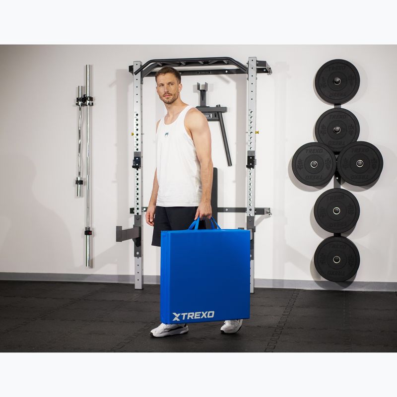 Materac gimnastyczny XTREXO składany 180 x 60 x 5 cm niebieski 12