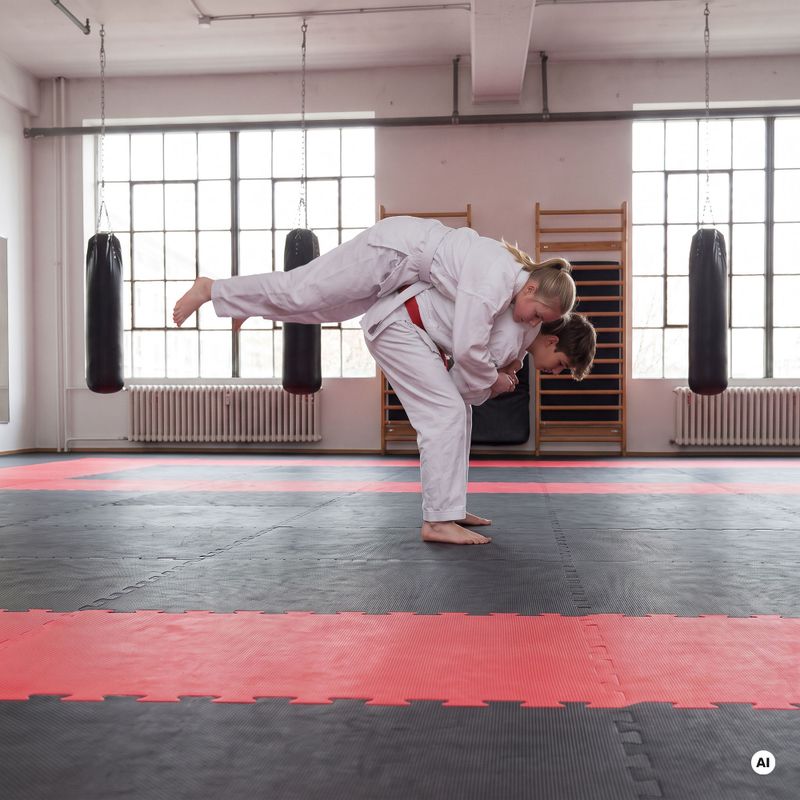 Mata Puzzle HOOK FIGHTING Tatami czerwony 3