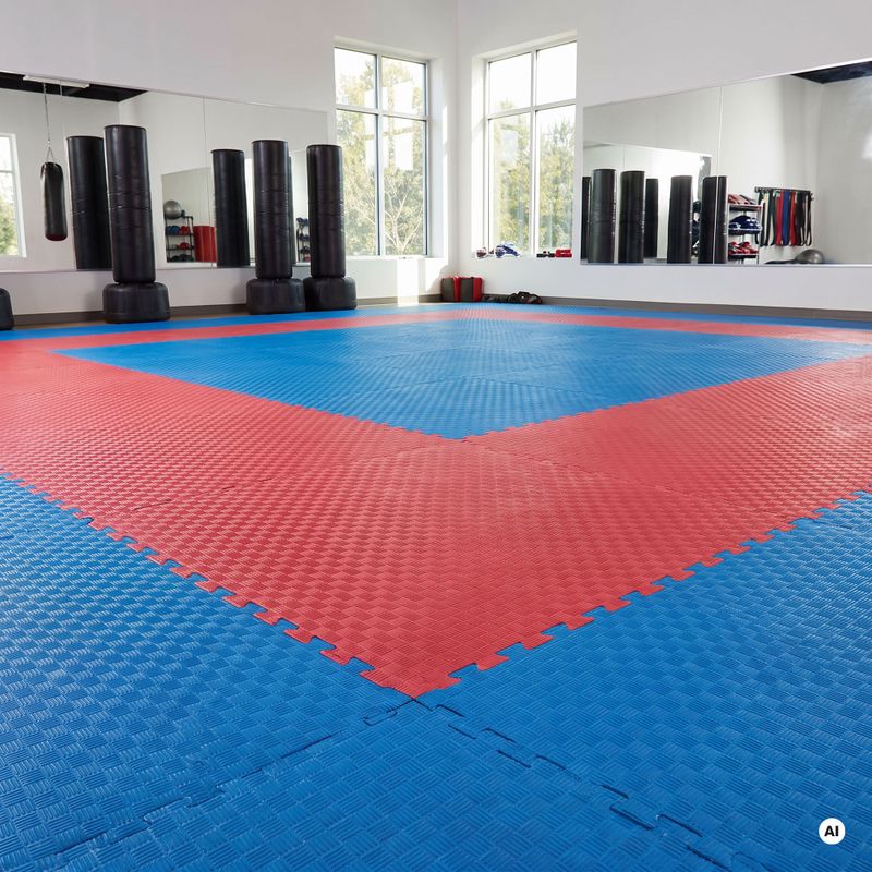 Mata HOOK FIGHTING x Jen Yau puzzle tatami z certyfikatem World Taekwondo Federation niebieski 4