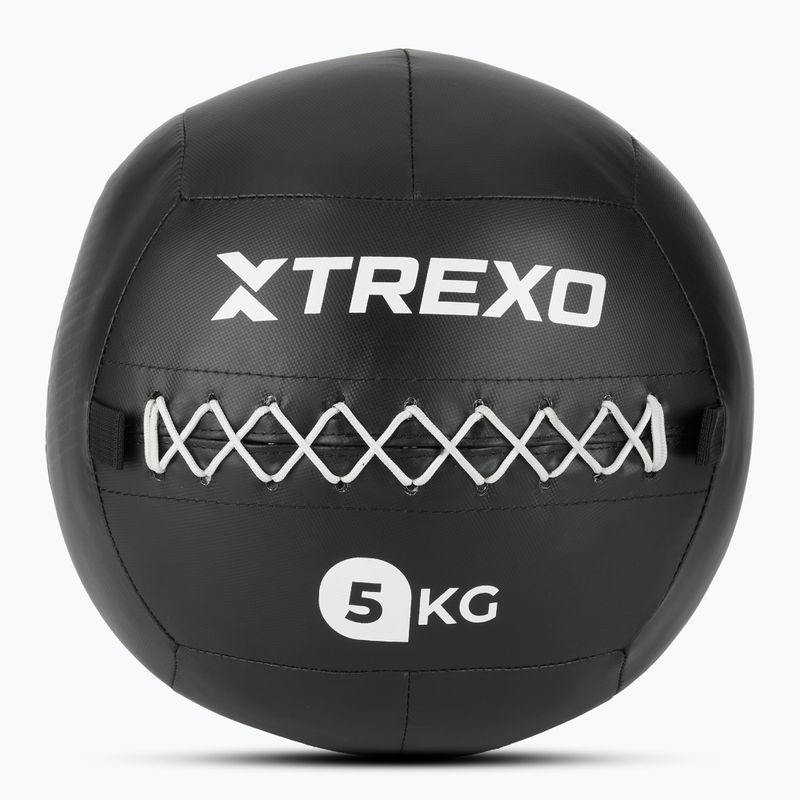 Piłka lekarska TREXO Wall Ball 5 kg czarny
