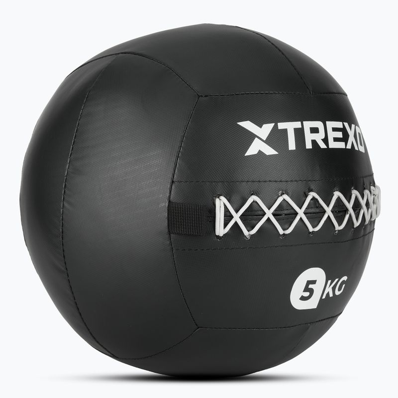 Piłka lekarska TREXO Wall Ball 5 kg czarny 2
