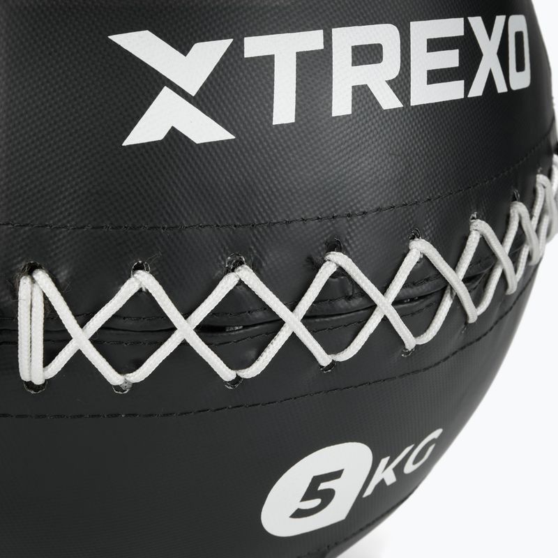 Piłka lekarska XTREXO Wall Ball 5 kg czarny 4