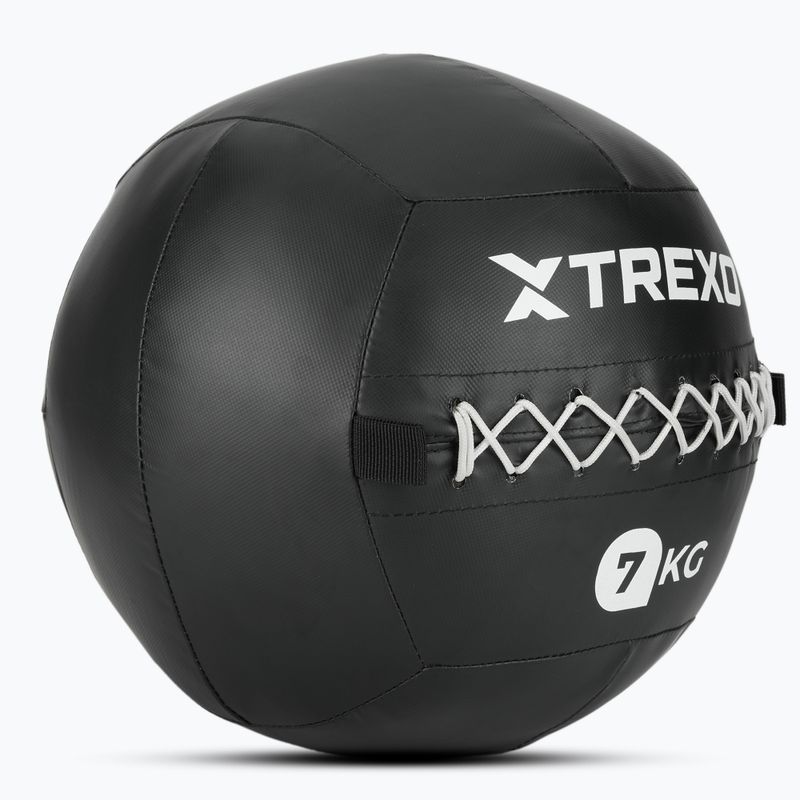 Piłka lekarska TREXO Wall Ball 7 kg czarny 2