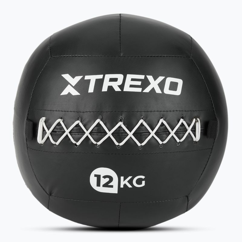 Piłka lekarska TREXO Wall Ball 12 kg czarny