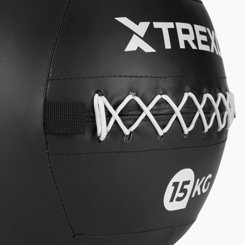 Piłka lekarska XTREXO Wall Ball 15 kg czarny 4