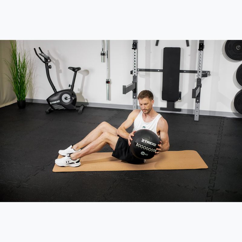 Piłka lekarska TREXO Wall Ball 15 kg czarny 5