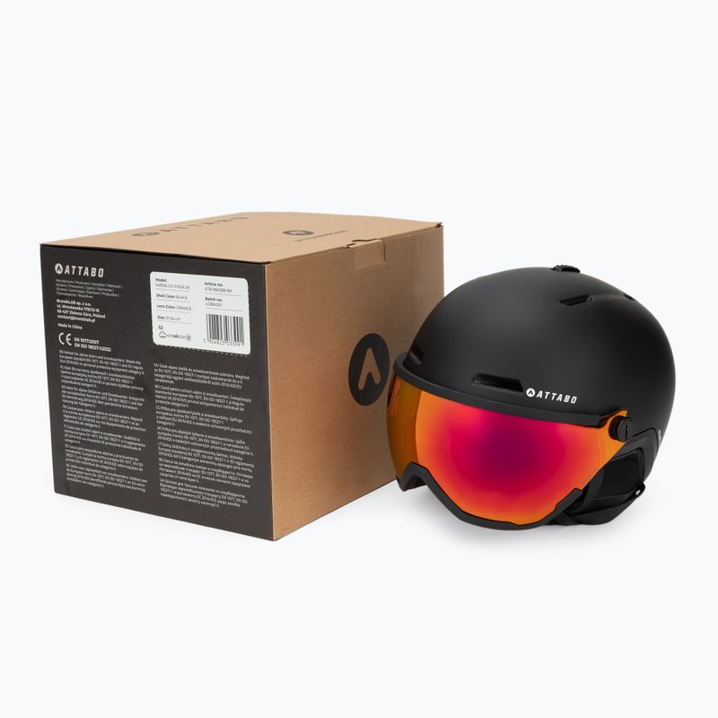 Kask narciarski dziecięcy ATTABO Avens 2.0 Jr Visor czarny 9
