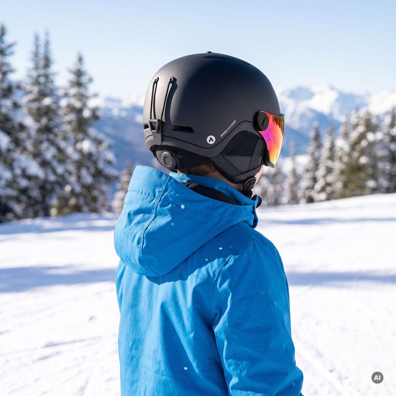 Kask narciarski dziecięcy ATTABO Avens 2.0 Jr Visor czarny 15