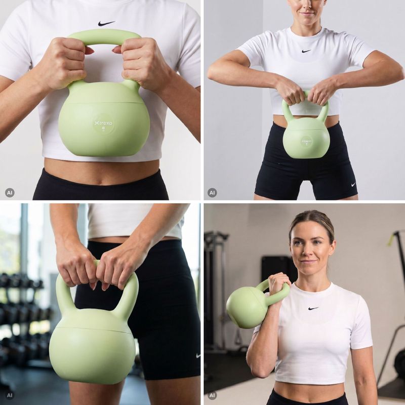 Kettlebell miękki XTREXO 8 kg zielony 5