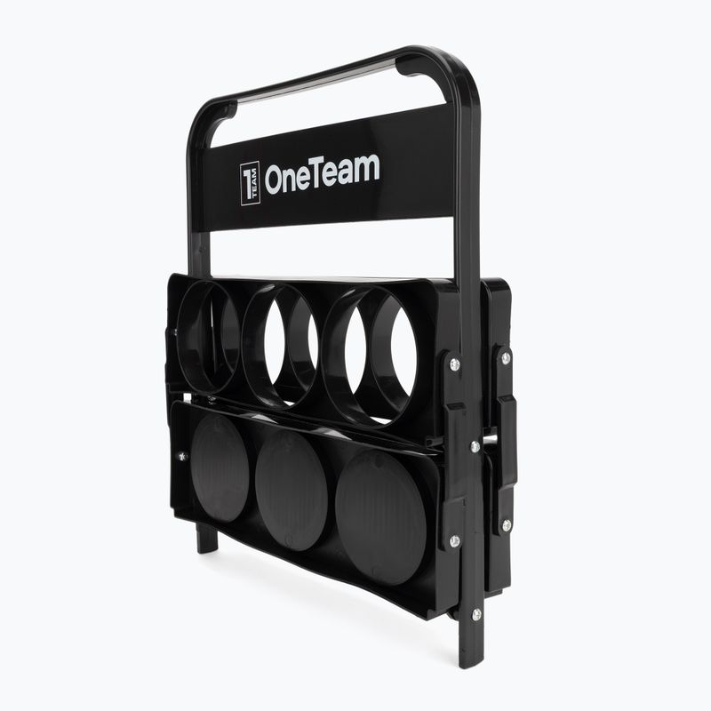 Zestaw OneTeam koszyk Water Bottle Carries + bidon Sportano x 6 szt czarny 7