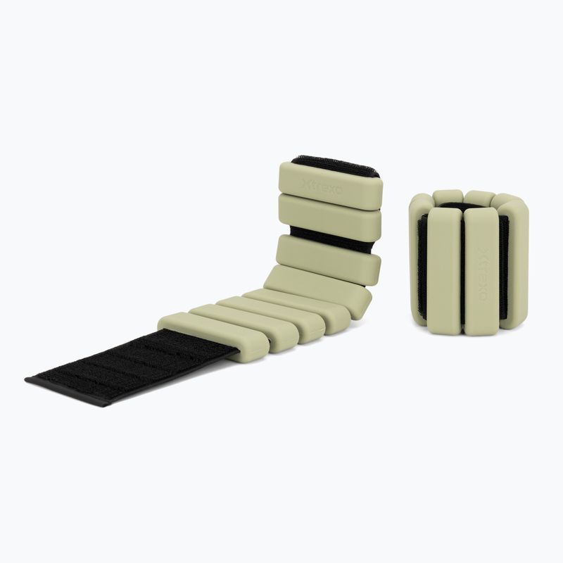 Obciążniki na kostki i nadgarstki XTREXO SCULPT 2 x 1 kg zielony 3