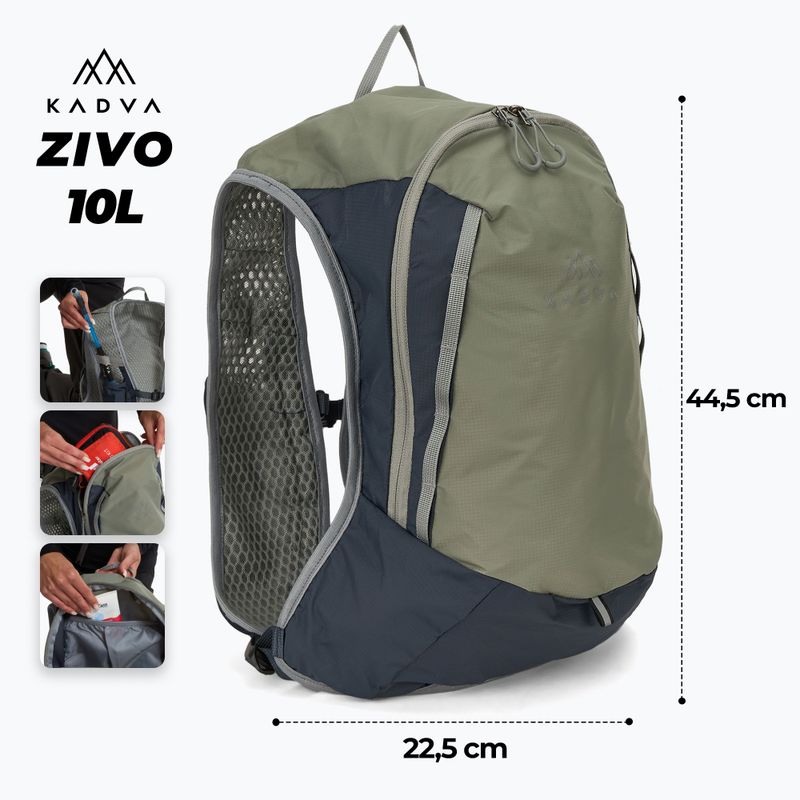 Plecak turystyczny KADVA Zivo 10 l szary 2