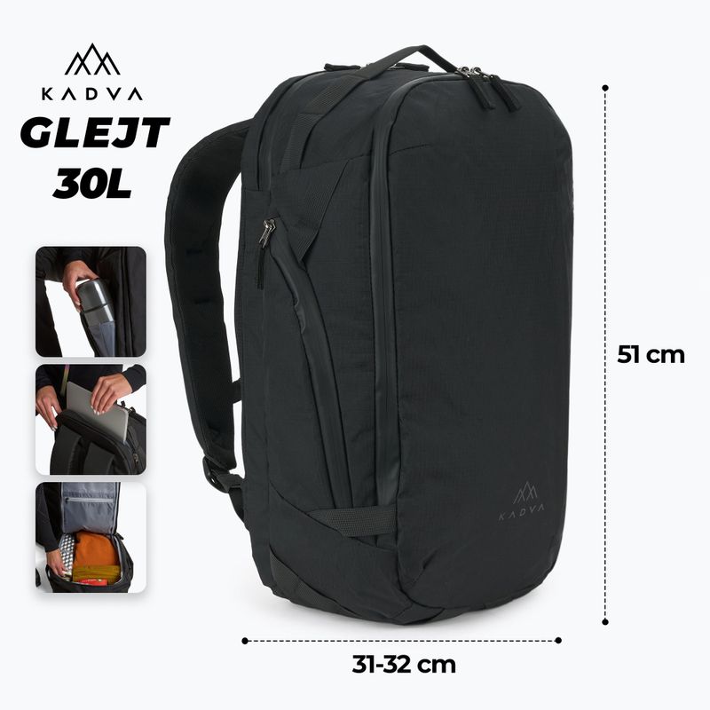 Plecak turystyczny KADVA Glejt 30 l czarny 2