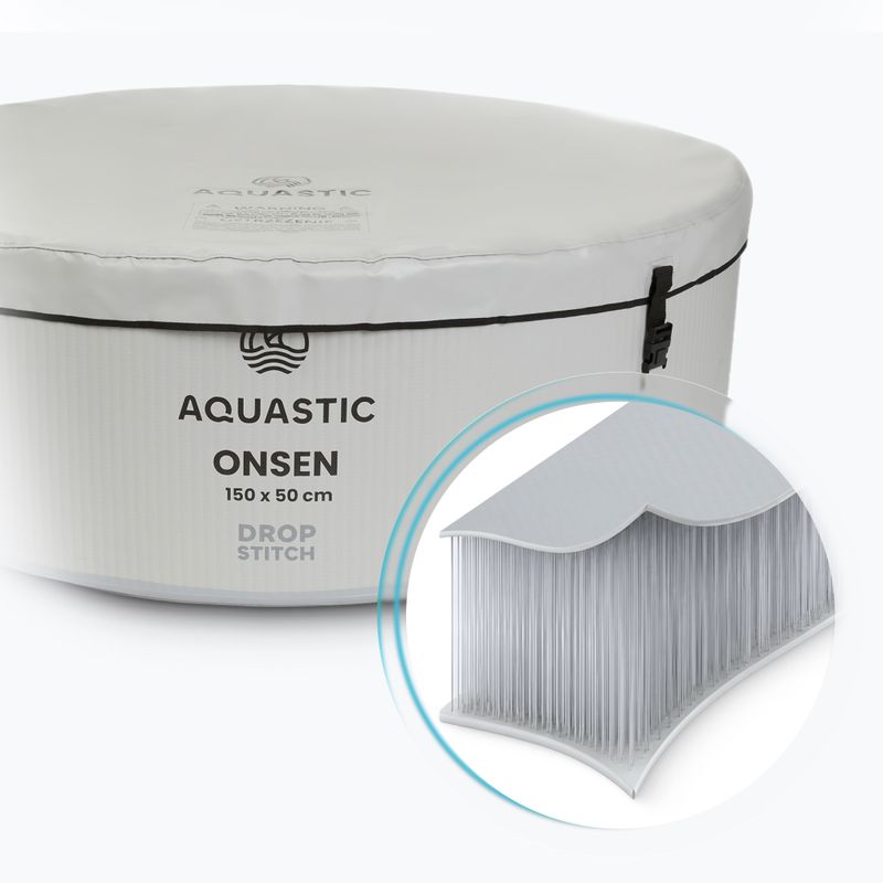 Basen pompowany AQUASTIC ONSEN drop stitch 700 l 150 cm szary 2