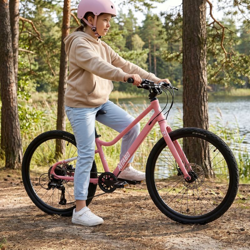 Rower dziecięcy ATTABO EASE 24" 9,6 kg Gen 2 różowy 4