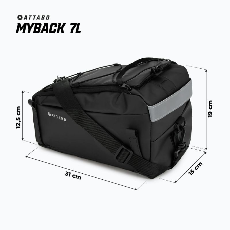 Torba rowerowa na bagażnik ATTABO MyBack 7 l czarny 7